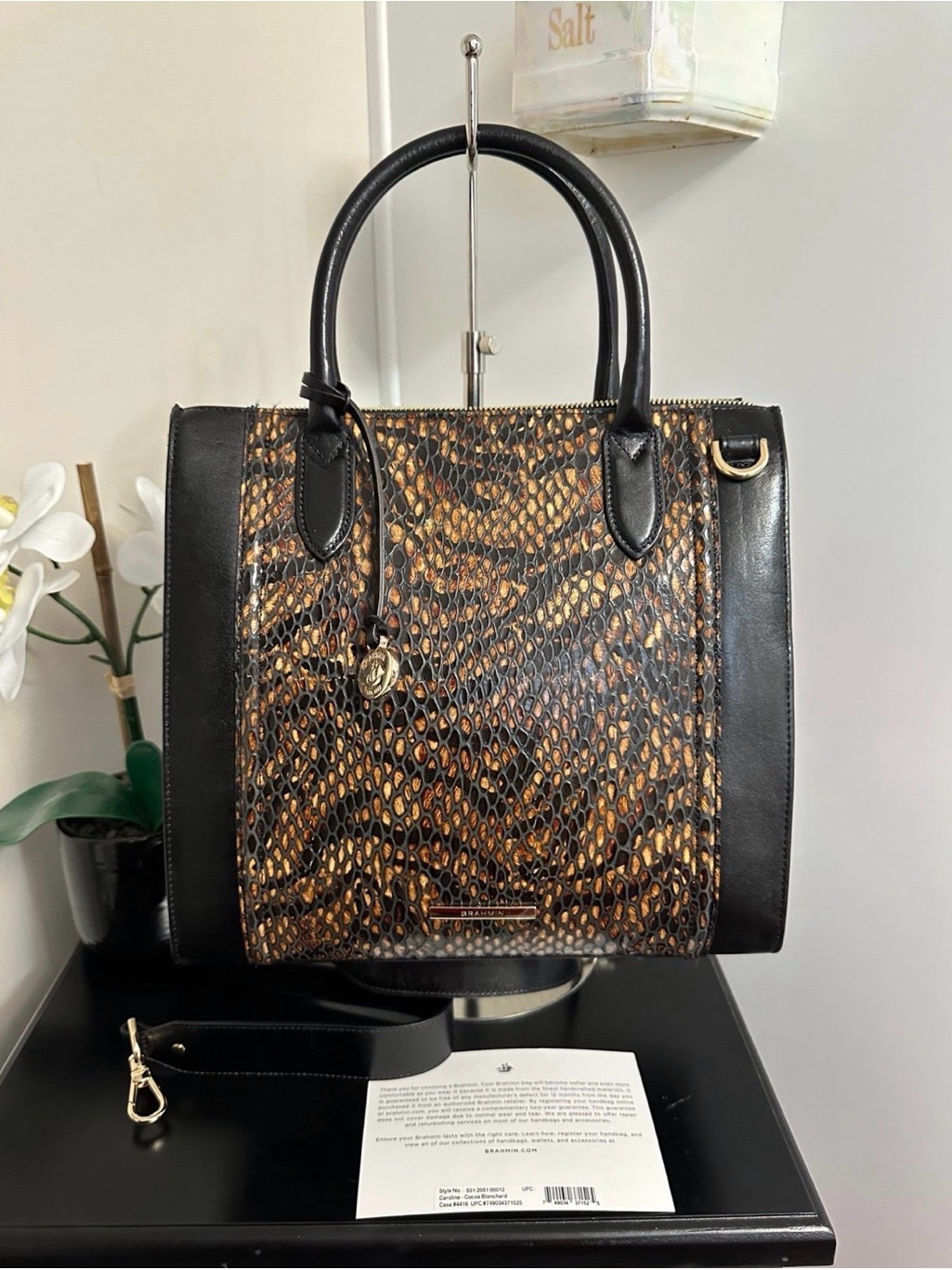 Brahmin Cocoa Blanchard Caroline Satchel